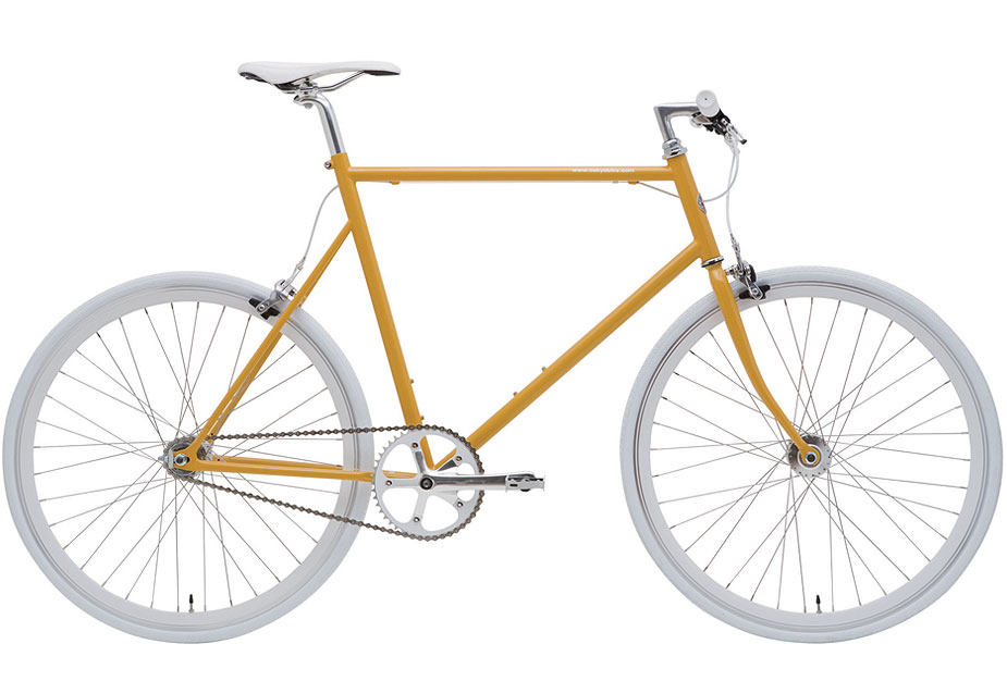 Tokyo Fixie Cykel - SS saffron og hvid