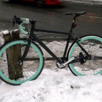 Vinter fixie cykel klargøring